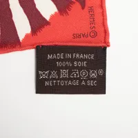 エルメス カレ20 ゼブラペガサス スカーフ シルク レッド AP134857