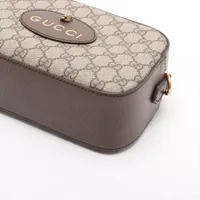 グッチ GGスプリーム タイガーヘッド PVCxレザー ショルダーバッグ