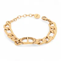 《美品》 クリスチャンディオール ブレスレット CDロゴ ストーン ゴールド系 クリスチャンディオール Diorロゴ ブレスレット ラインストーン