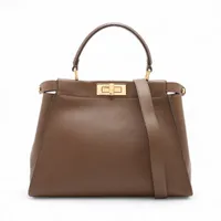 フェンディ ミニピーカブー セレリア レザー×パイソン 2WAY