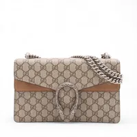 グッチ GGスプリーム パドロック チェーンショルダーバッグ ブラック