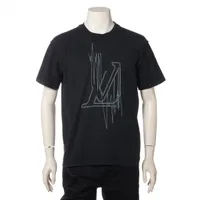 ヴィトン 素材不明 Tシャツ L メンズ ブラック 品タグ文字消え 首元