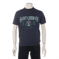 バレンシアガ 24年 コットン Tシャツ XS メンズ ネイビー 809122