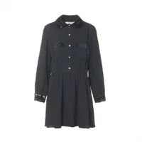 セリーヌ フィービー期 コットン×レザー ワンピース S レディース