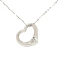 ティファニー オープンハート ネックレス 750(PG) 2.9g A3068244｜中古