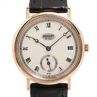 ブレゲ マリーン2 クロノグラフ 5827BB/12/5ZU WG×革 AT シルバー文字