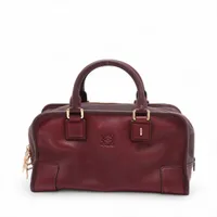 ロエベ アマソナ36 レザー ハンドバッグ ピンクベージュ A3395572