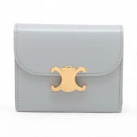 セリーヌ トリオンフ スモールフラップウォレット レザー コンパクト