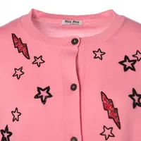 ミュウミュウ 15年 ウール カーディガン 42 レディース ピンク MMC942