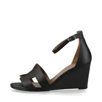 フェラガモ ヴァラ レザー サンダル 4 1/2D レディース ブラック