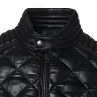 Moncler BREITMAN 20 years Leather Down jacket 0 Men's Black