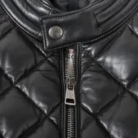 Moncler BREITMAN 20 years Leather Down jacket 0 Men's Black