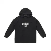 ジバンシィ コットン パーカー M レディース ブラック ロゴプリント