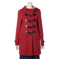 エブール ウール×キュプラ ダッフルコート 36 レディース ブルー