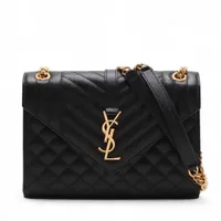 サンローランパリ ニキ レザー チェーンショルダーバッグ ベージュ