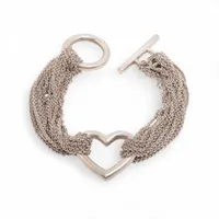 ティファニー　5連オープンハートブレスレット　付属品なし ティファニー 5連オープンハートブレスレット 付属品なし TIFFANY&Co