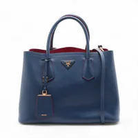 プラダ テスートボンバー ナイロン×レザー 2WAYハンドバッグ パープル