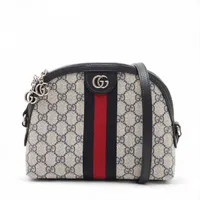 グッチ GGスプリーム パドロック チェーンショルダーバッグ ブラック