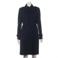 バーバリー　ロングコート　ベルト付き　40サイズ　アンゴラ Burberryウールロングコート 40 バーバリー ロングコート ベルト付き