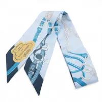 エルメス ツイリー En Liberte 自由に スカーフ シルク ブルー