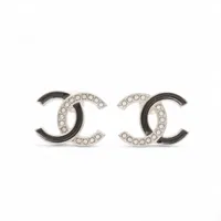 シャネル ココマーク リボン B23S ピアス(両耳用) メタル×ライン