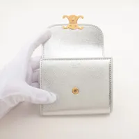 セリーヌ トリオンフ スモールフラップウォレット レザー コンパクト