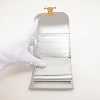 セリーヌ トリオンフ スモールフラップウォレット レザー コンパクト