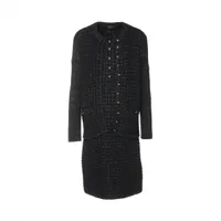 Chanel Coco Button Rayon Setup One Piece 42/ cardigan 40 Ladies