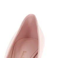 フェラガモ VIVA レザー フラットパンプス 7 レディース ピンク ヴァラ