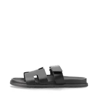 エルメス レザー×ラバー サンダル 36 レディース ブラック×ホワイト