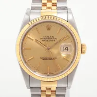 ロレックス デイトジャスト36 16233 SS×YG SS×YG AT シャンパン文字盤