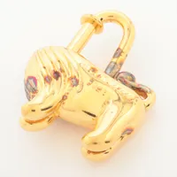 HERMES カデナ、1997年の限定品、 ライオン刻印アリ エルメス カデナ ライオン 1997 チャーム GP ゴールド A4063660｜中古