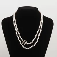 シャネル ココマーク B25B ネックレス GP×ラインストーン×フェイク