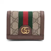 グッチ GGマーモント 735842 レザー 二つ折り財布 ブラック A3244828