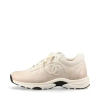 シャネル ココマーク 22SS レザー×メッシュ スニーカー 36 レディース