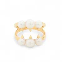 タサキ リキッド スカルプチャー マベパール リング 750(YG) 15.4g