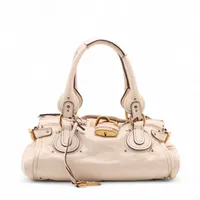 クロエ パディントン レザー ハンドバッグ ホワイト A4078839｜中古