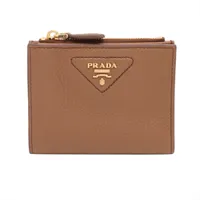 【PRADA】サフィアーノ レザー コンパクトウォレット  1ME001 プラダ サフィアーノ レザー コンパクトウォレット ブラック 1ME001