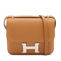 エルメス コンスタンス3 ミニ18 シェーブル ブルーゼフィール シルバー