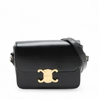 アリオン セリーヌ ミニトリオンフ レザー ショルダーバッグ ブラック AP042466