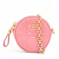 クリスチャンディオール カナージュ レザー チェーンショルダーバッグ