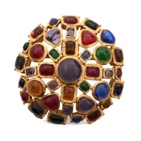 新宿伊勢丹シャネルブティク購入CHANEL ウッド✖️ゴールド ブローチ