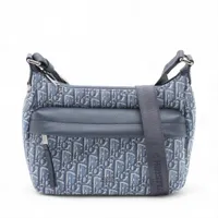 ディオール オブリーク サドル キャンバス×レザー ショルダーバッグ