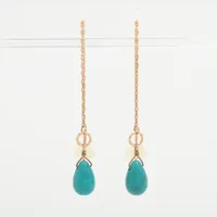 アガット ターコイズ ブレスレット K10(YG) 0.5g A2558581｜中古