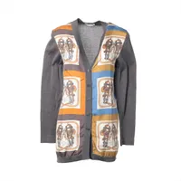 美品　エルメス　カーディガン　ライトグレー　36 2024年 春夏 新作 HERMES エルメス カーディガン ロング 鎧