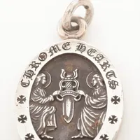 クロムハーツ オーバルエンジェルメダル ペンダントトップ 925 6.8g