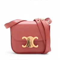 セリーヌ トリオンフ カチューシャ レザー×ファブリック ブラウン 千鳥