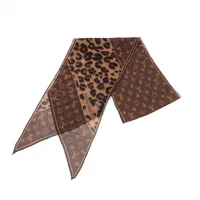 ヴィトン 401910 エシャルプ モノグラム レオパード スカーフ シルク