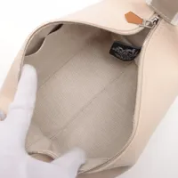 エルメス ブリッド ア ブラックPM キャンバス ベージュ シルバー金具