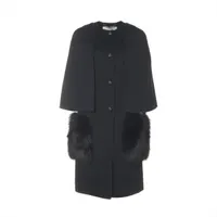 フェンディ 21年 カシミヤ ロングコート 38 レディース ベージュ